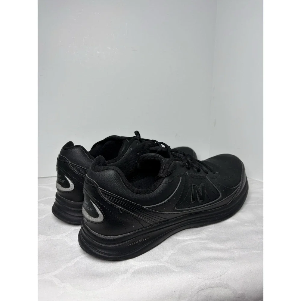 New Balance 577 Shoes Mens 13 B Walking Black Leather Sneakers Lace Up  MW577BK